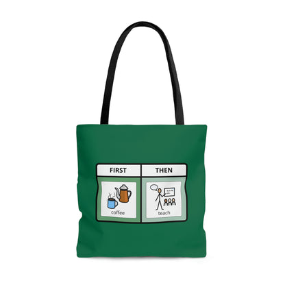 First Coffee Then Teach | I am working for Coffee | Teacher Tote Bag