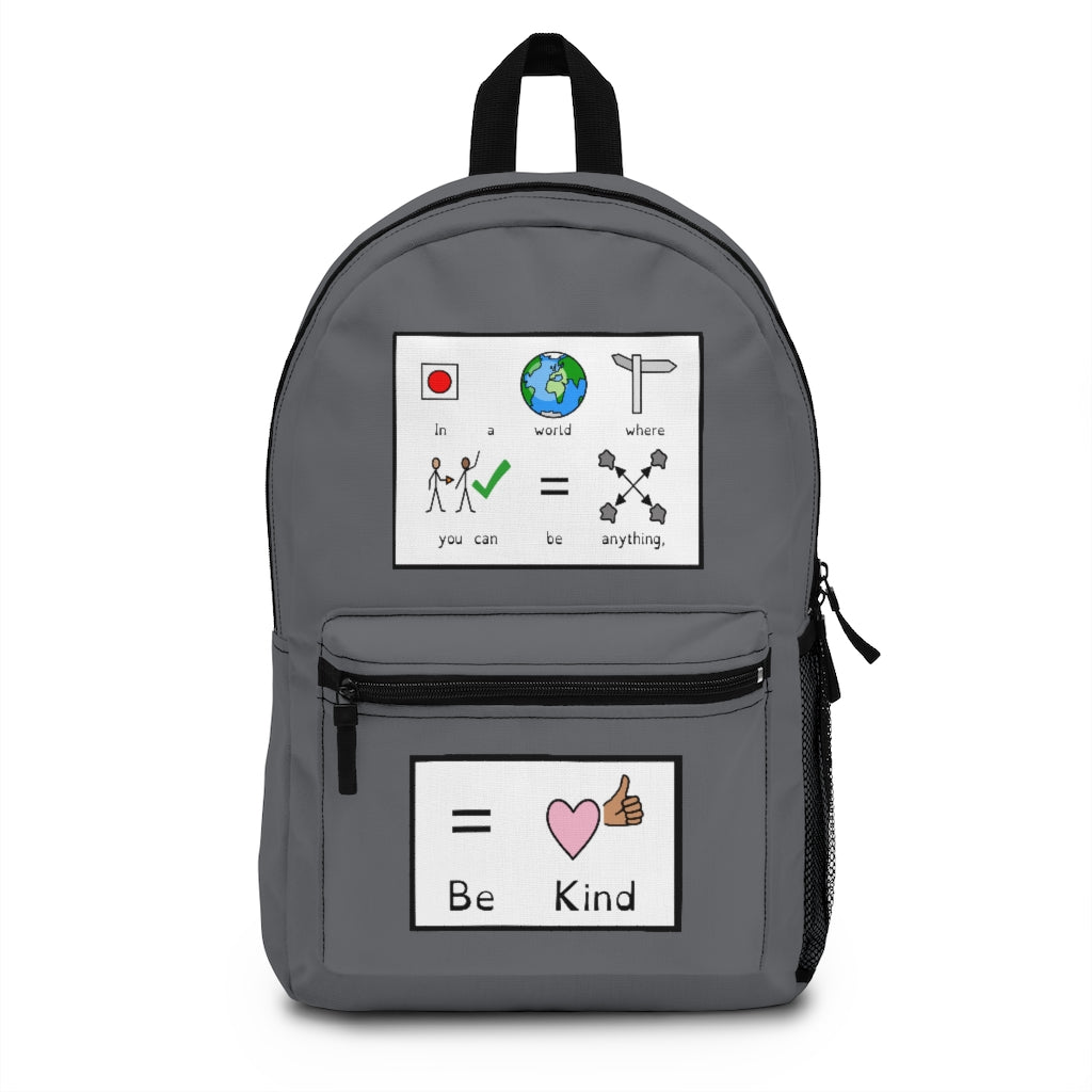 Be Kind Symbol Supported Backpack