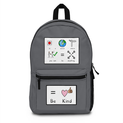 Be Kind Symbol Supported Backpack