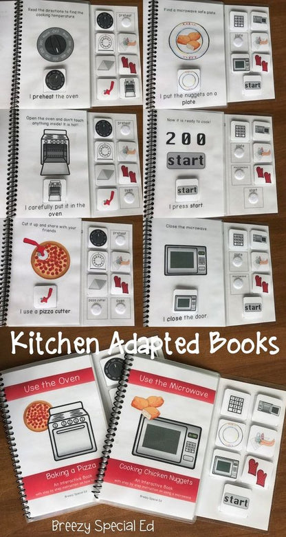 Cooking How to Books (Microwave and Oven) Interactive/Adapted for special ed
