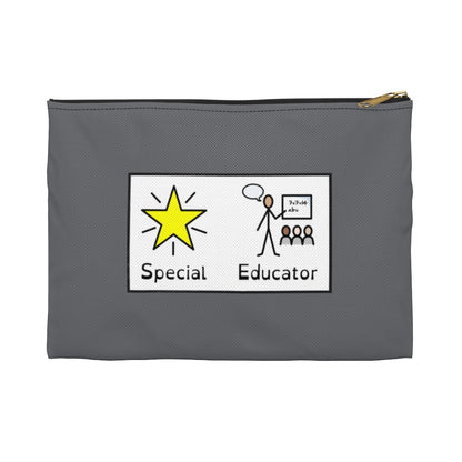 GRAY Special Educator / I Encourage Progress Pencil Pouch