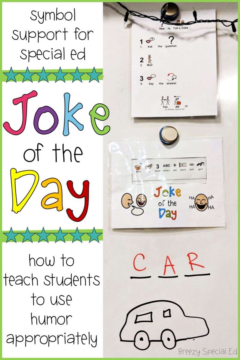 Joke of the Day with symbol support for special education