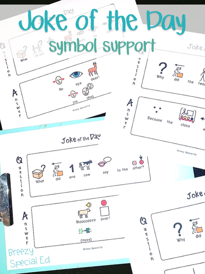 Joke of the Day with symbol support for special education
