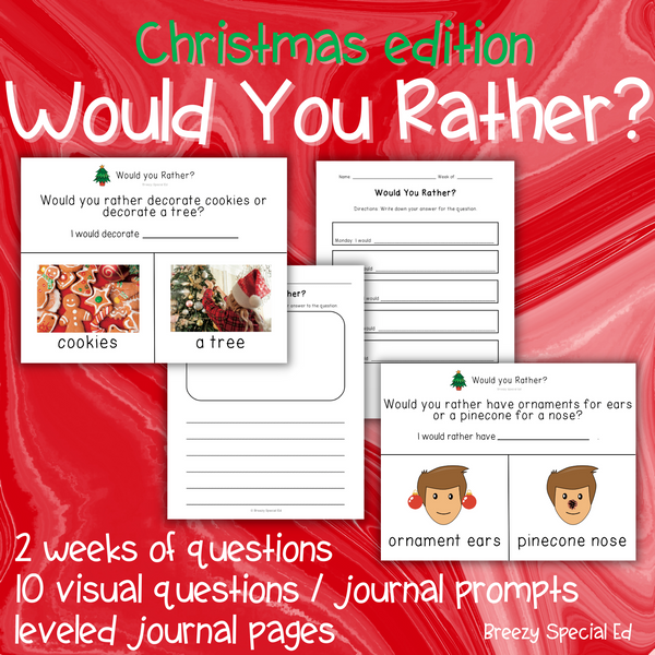 Would You Rather? Christmas Questions + Journal Prompts