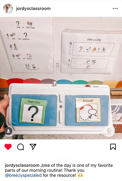 Joke of the Day with visual symbol support for Special Education and Autism