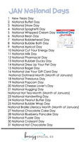National Days January Differentiated Journals for special education