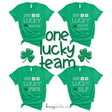 One Lucky Paraprofessional Shirt with Symbol Support | Special Education Aide Teacher Tee