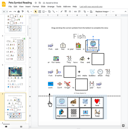 Pets - Symbol Supported Reading Comprehension for Special Ed