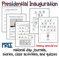 Presidential Inauguration Activities for Special Education FREE