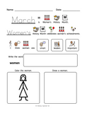 Women's History Month FREE Differentiated Journal for special education