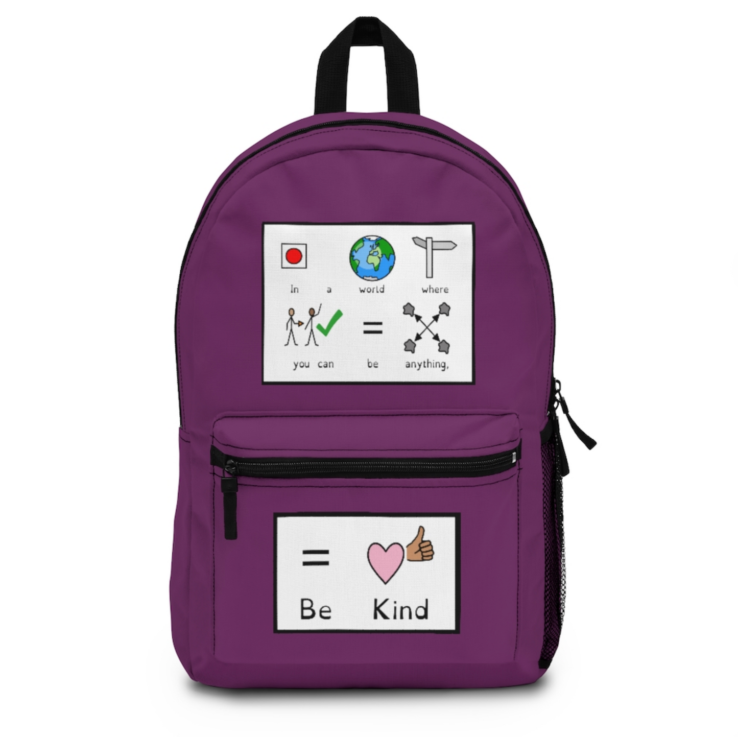 Be Kind Symbol Supported Backpack