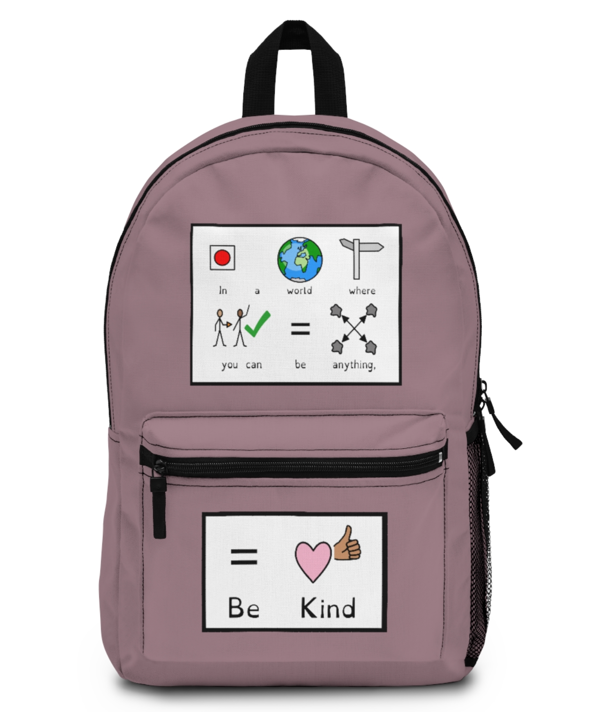 Be Kind Symbol Supported Backpack