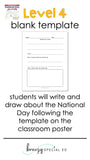 National Days August Differentiated Journals for special education
