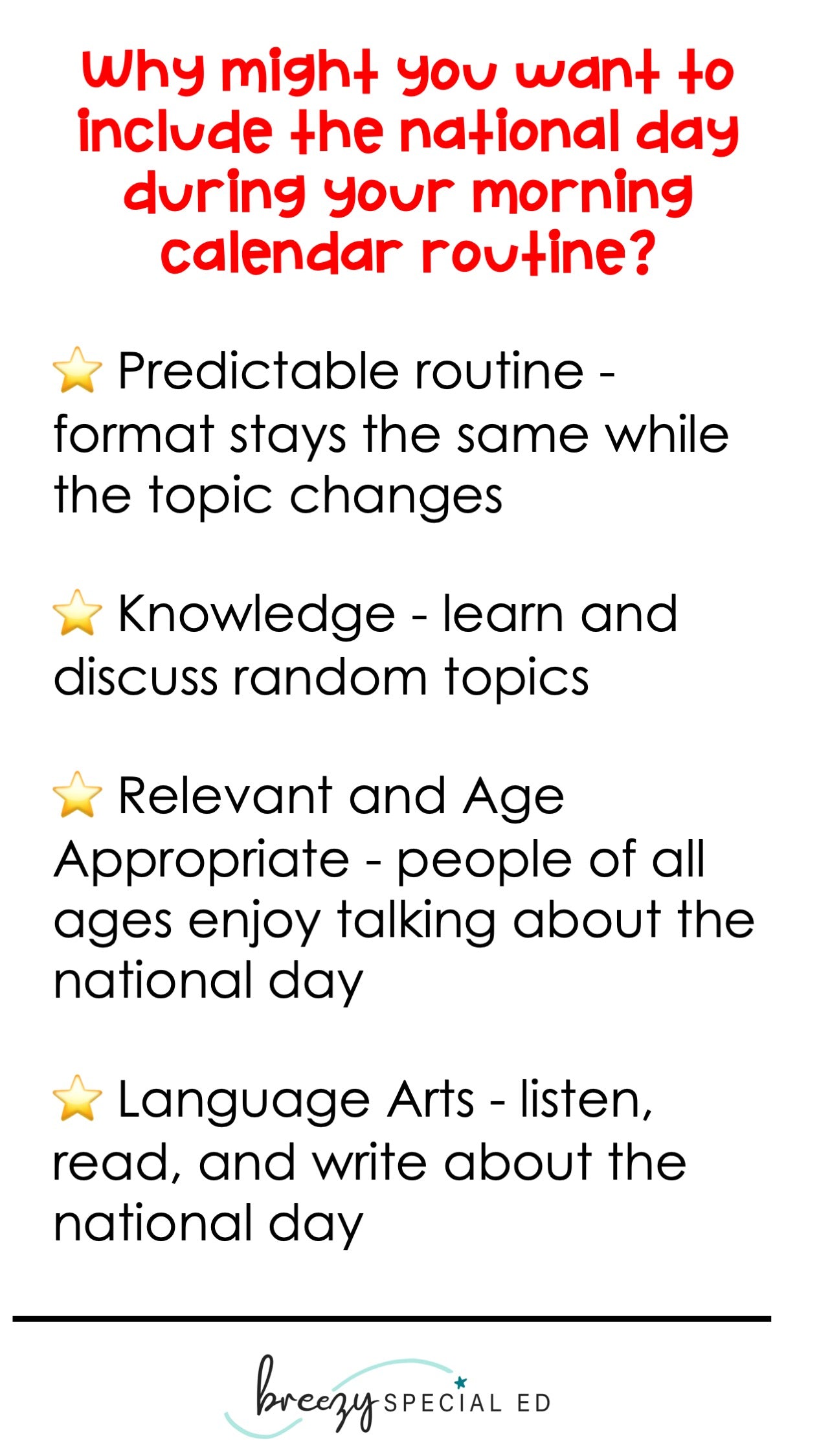 National Days July Differentiated Journals for special education