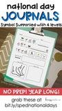 BUNDLE National Days Differentiated Journals for special education