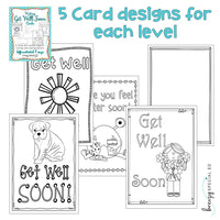 Get Well Soon Cards Differentiated for ALL Special Ed Students