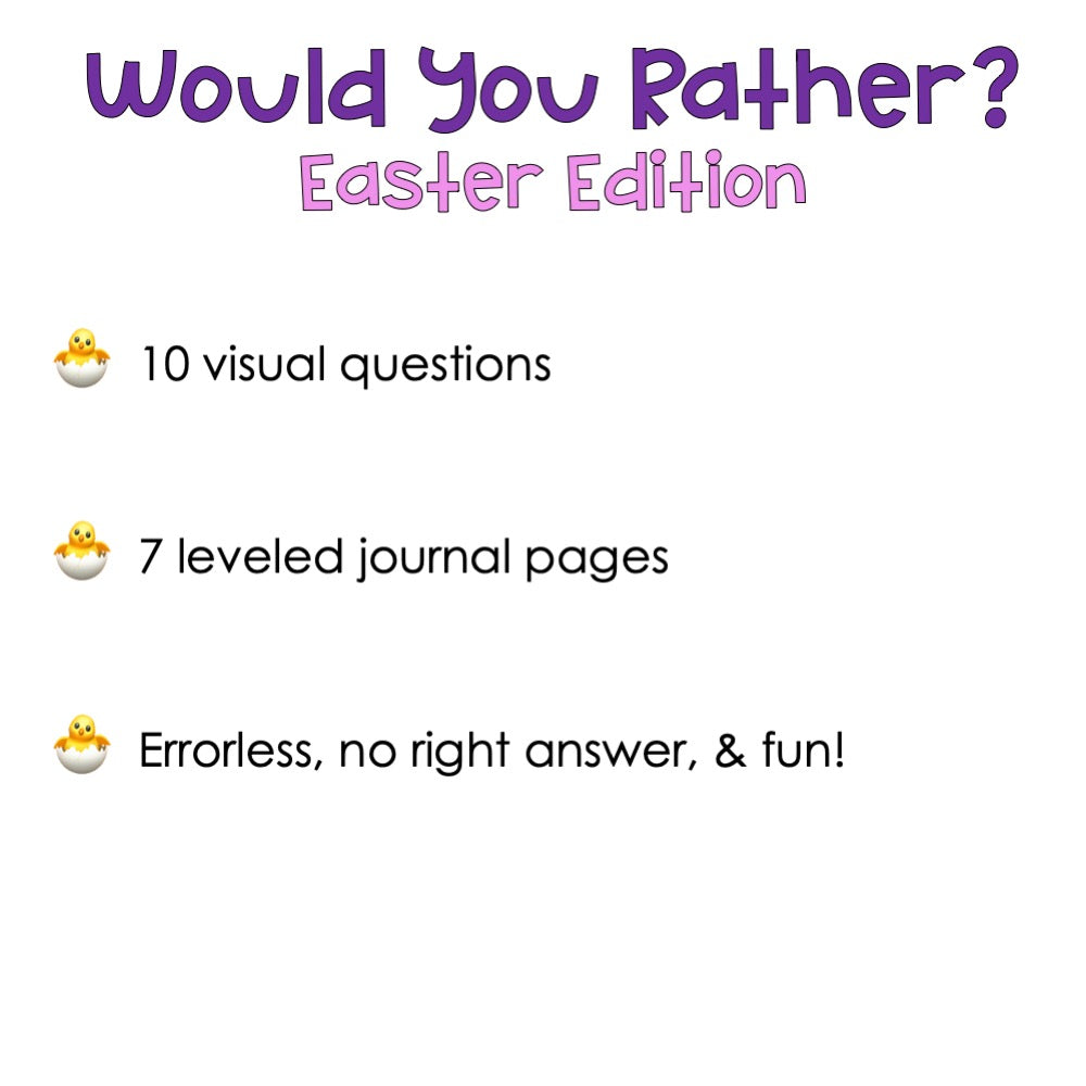 Would You Rather? Easter Questions + Journal Prompts