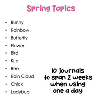 Spring Themed Differentiated Journal Writing for Special Education