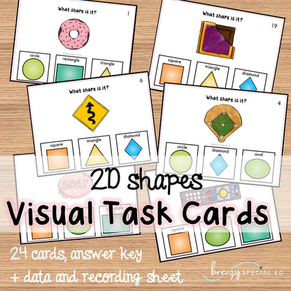 Shape Task Cards (2D) for autism and special education