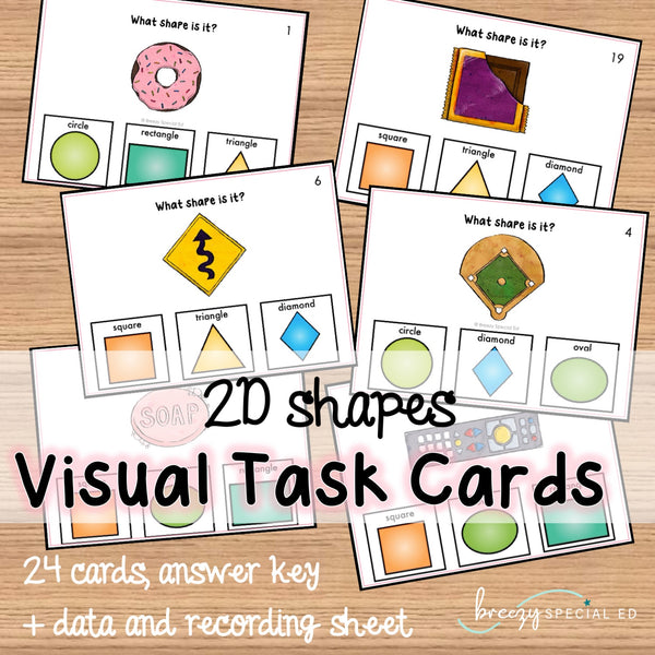 Shape Task Cards (2D) for autism and special education