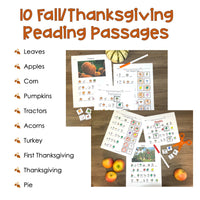 Thanksgiving / Fall - Symbol Supported Reading Comprehension for Special Ed