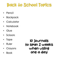 Back-to-School / School Supply Leveled Journal Writing for Special Education