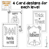 Halloween Cards: Differentiated for ALL your Students (special education)