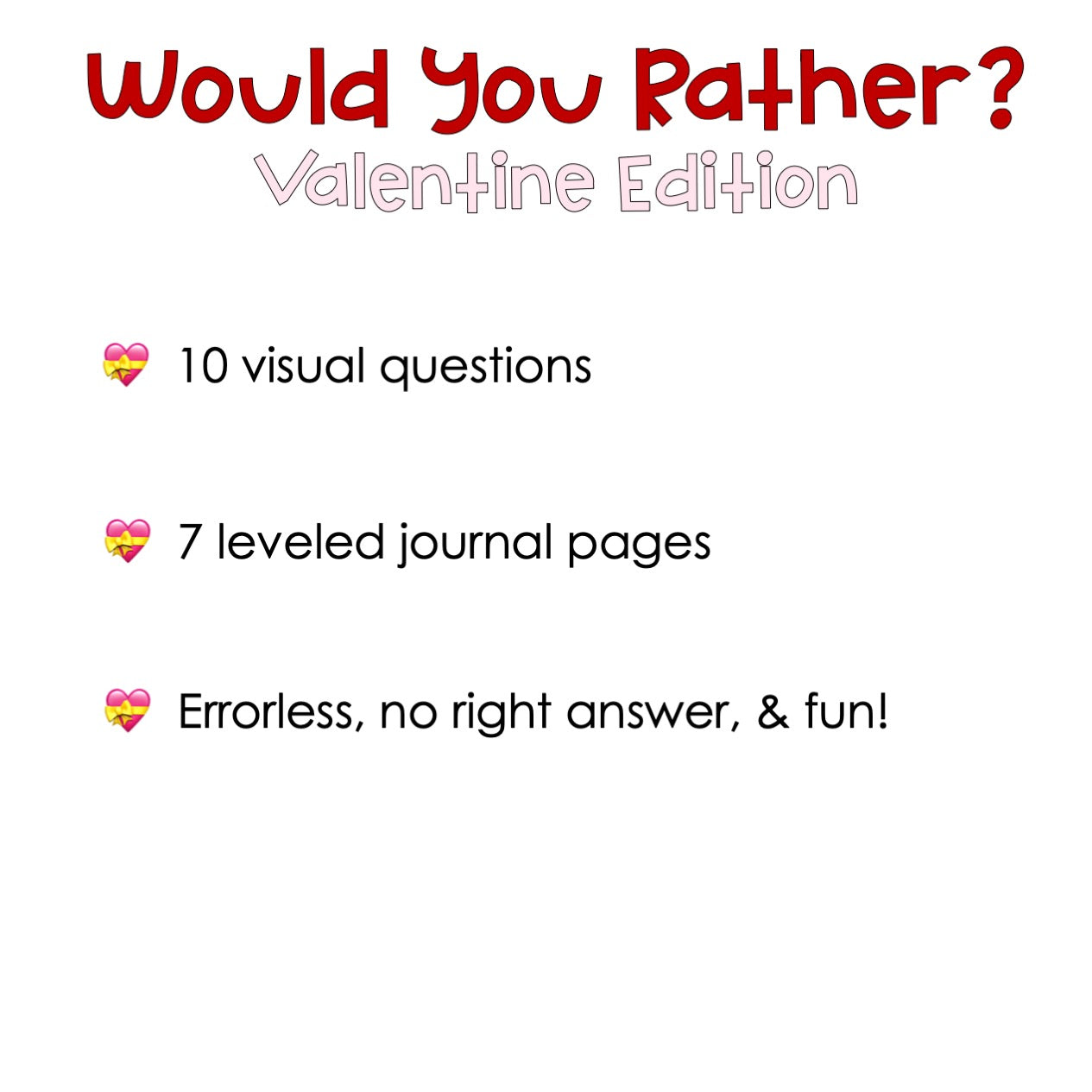 Would You Rather? Valentine Questions + Journal Prompts