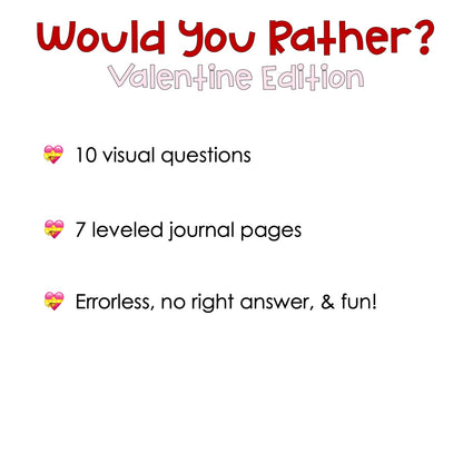 Would You Rather? Valentine Questions + Journal Prompts