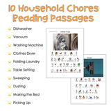 Household Chores - Symbol Supported Picture Reading Comprehension