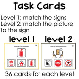 Community Signs - Task Cards for autism and special education
