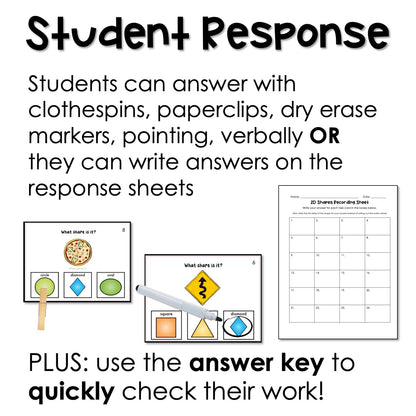 Shape Task Cards (2D) for autism and special education