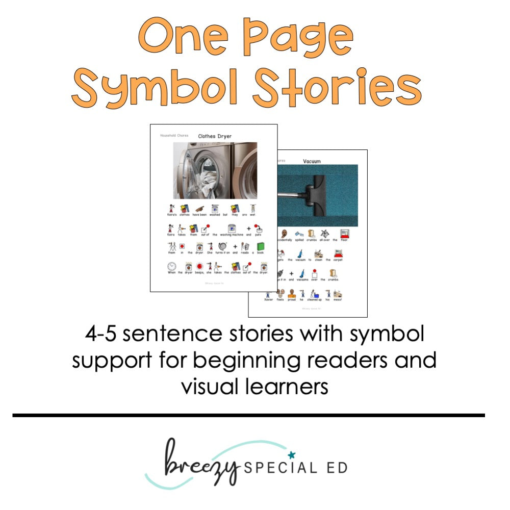 Household Chores - Symbol Supported Picture Reading Comprehension