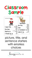 Christmas Themed Differentiated Journal Writing for Special Education