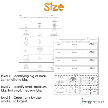 Differentiated Life Skill Math Pack: Thanksgiving (special education)