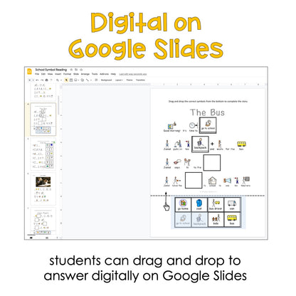 School - Symbol Supported Reading Comprehension for Special Ed