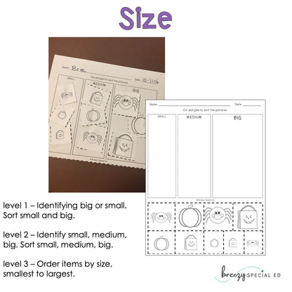 Differentiated Life Skill Math Pack: Halloween Themed (special education)