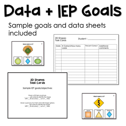 Shape Task Cards (2D) for autism and special education