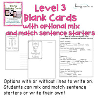 Write a Birthday Card Differentiated for ALL your Special Education Students