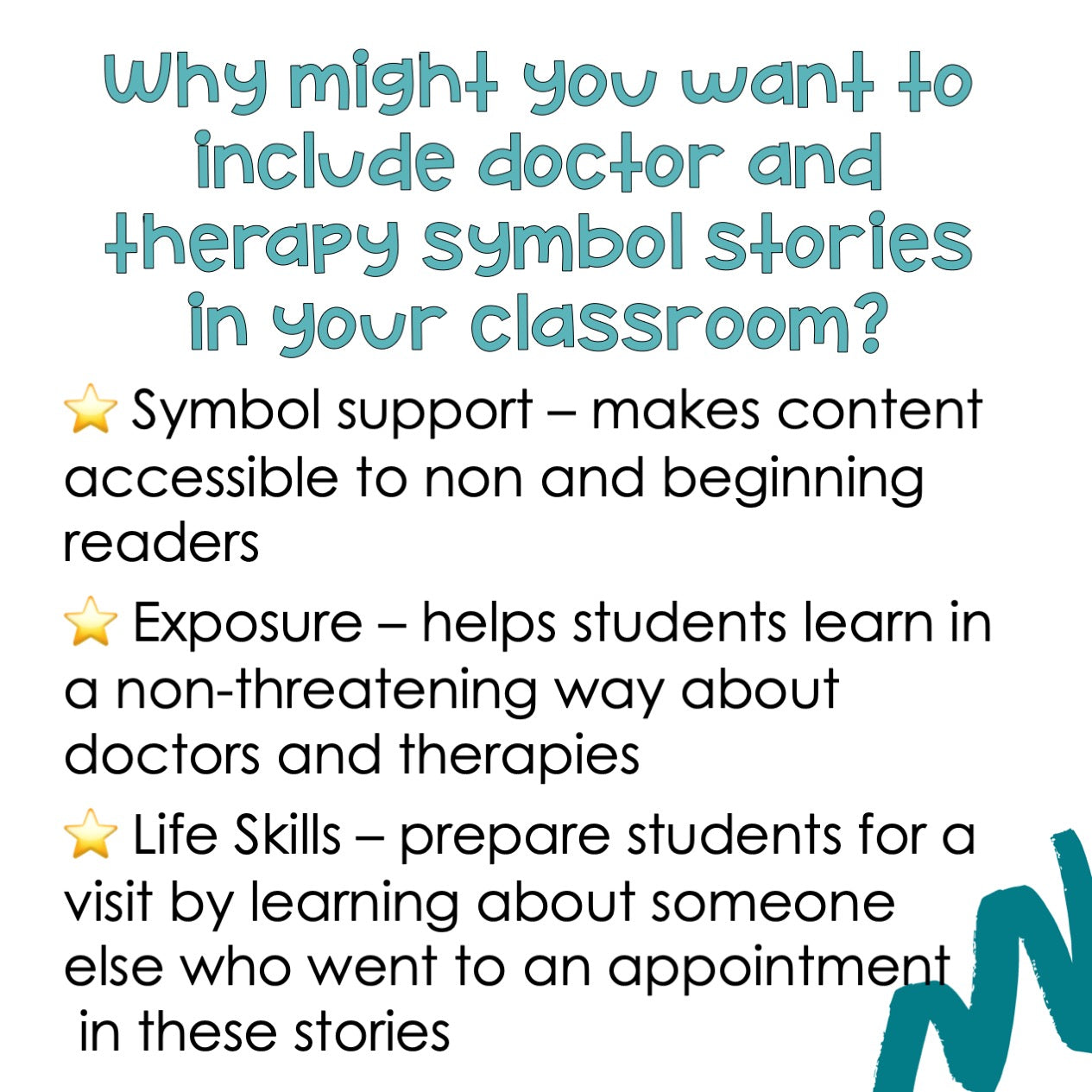 Doctor Visits and Therapies - Symbol Supported Picture Reading Comprehension