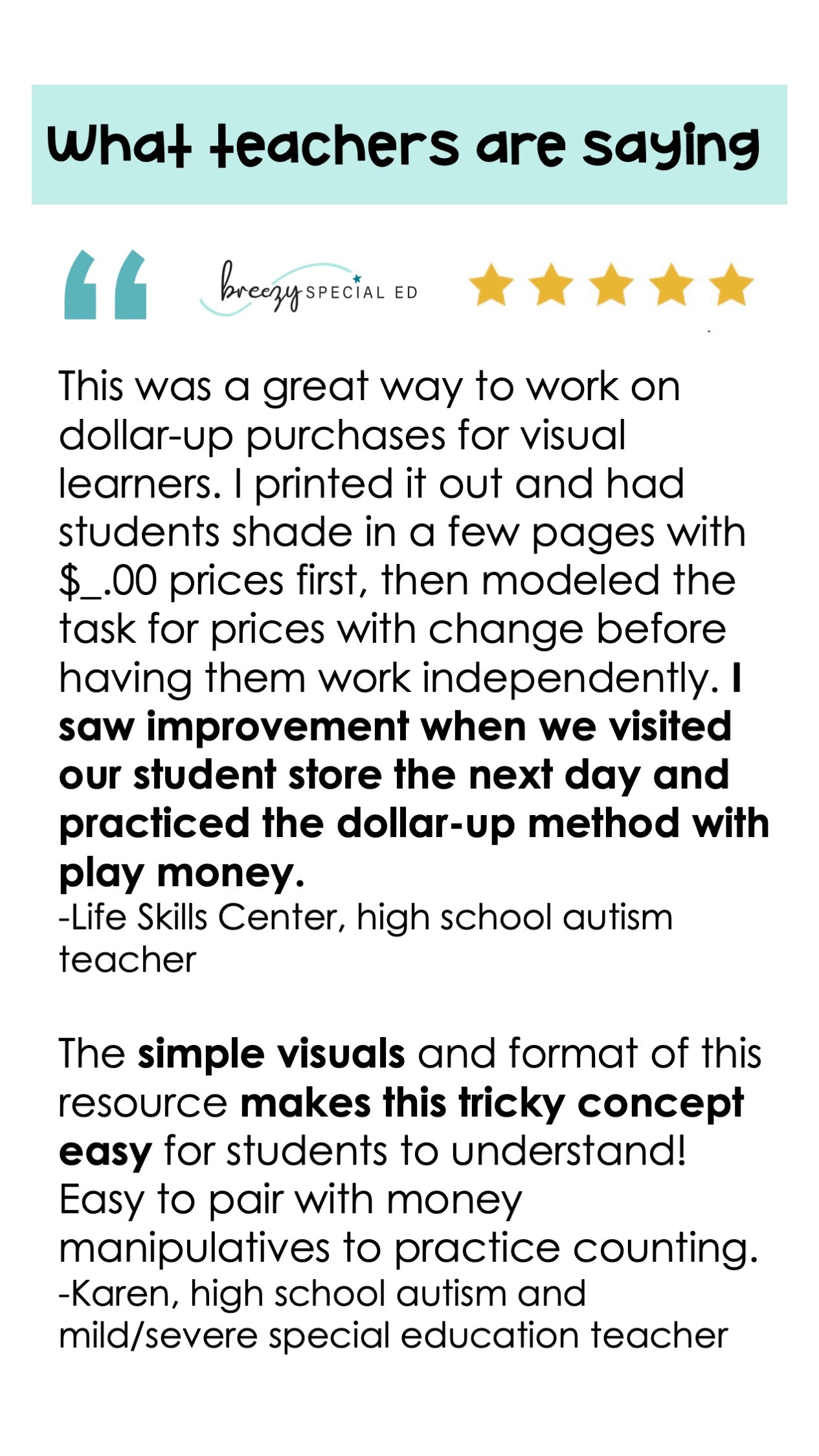 Special Education Next Dollar Up Money Color In Worksheets