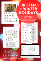 Christmas and Winter Holiday Symbol Reading Comprehension for Special Ed