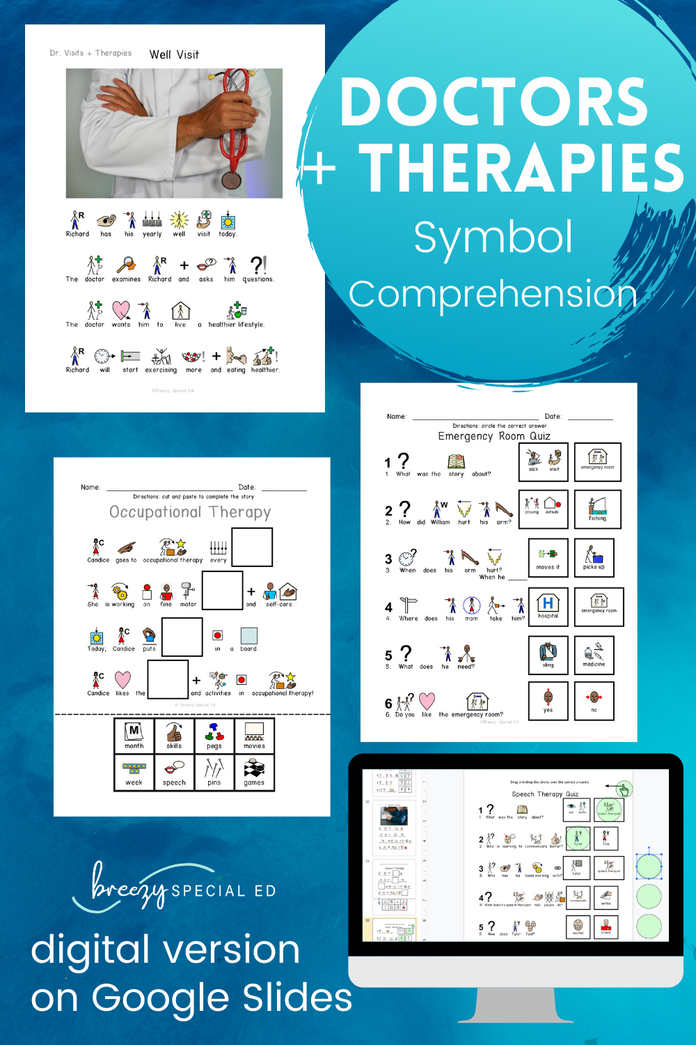 Symbol Reading Comprehension for special education on doctor visits and therapies