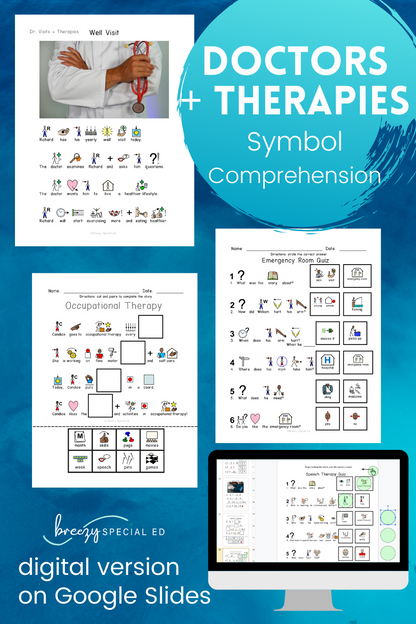 Symbol Reading Comprehension for special education on doctor visits and therapies