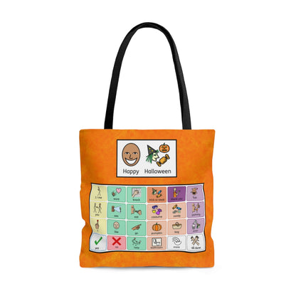 Trick or Treat Bag with Communication Board | AAC | Speech | Autism | Special Education | Halloween Tote Bag