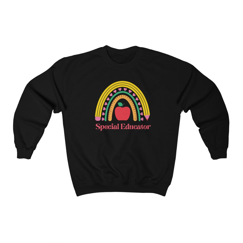 Special Education Teacher Pencil Rainbow Sweatshirt