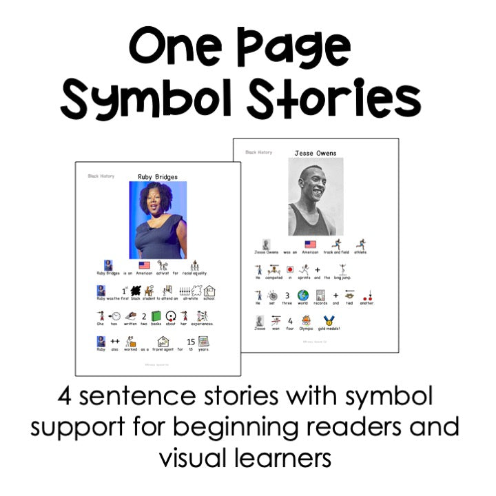 Black History set 2 - Symbol Supported Reading Comprehension for Special Ed