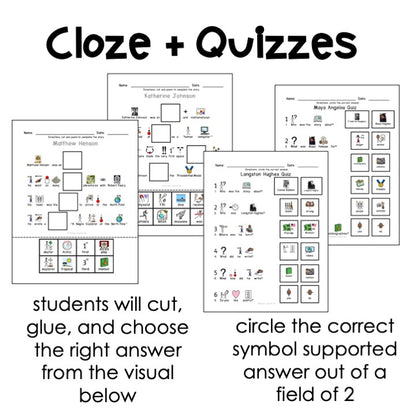 Black History set 2 - Symbol Supported Reading Comprehension for Special Ed
