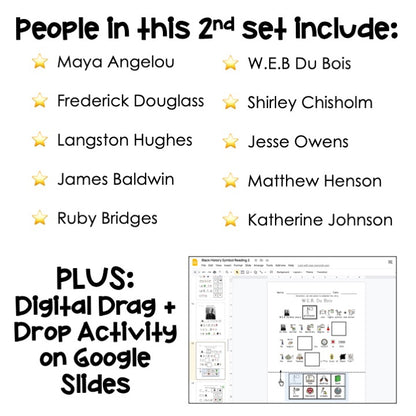 Black History set 2 - Symbol Supported Reading Comprehension for Special Ed