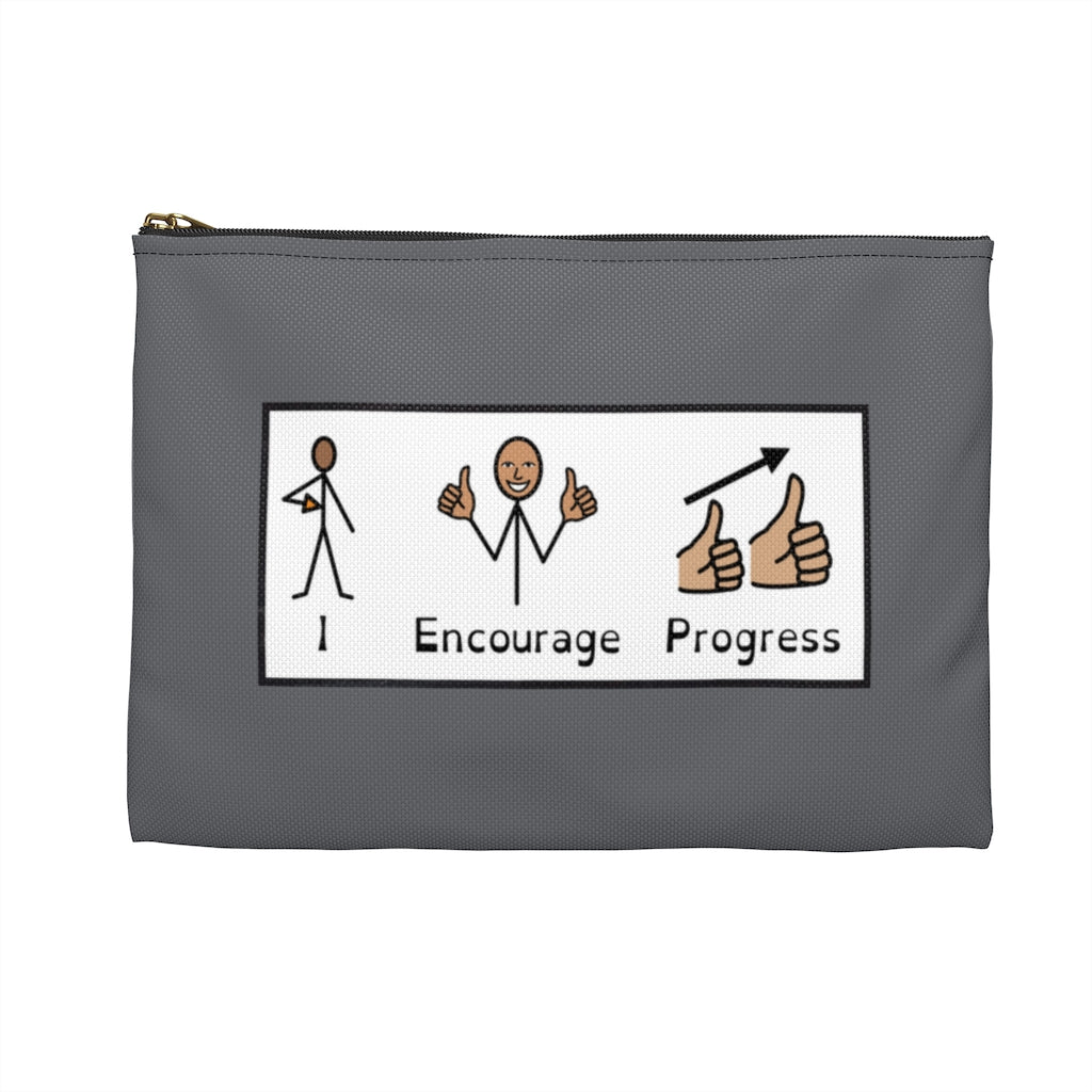 GRAY Special Educator / I Encourage Progress Pencil Pouch